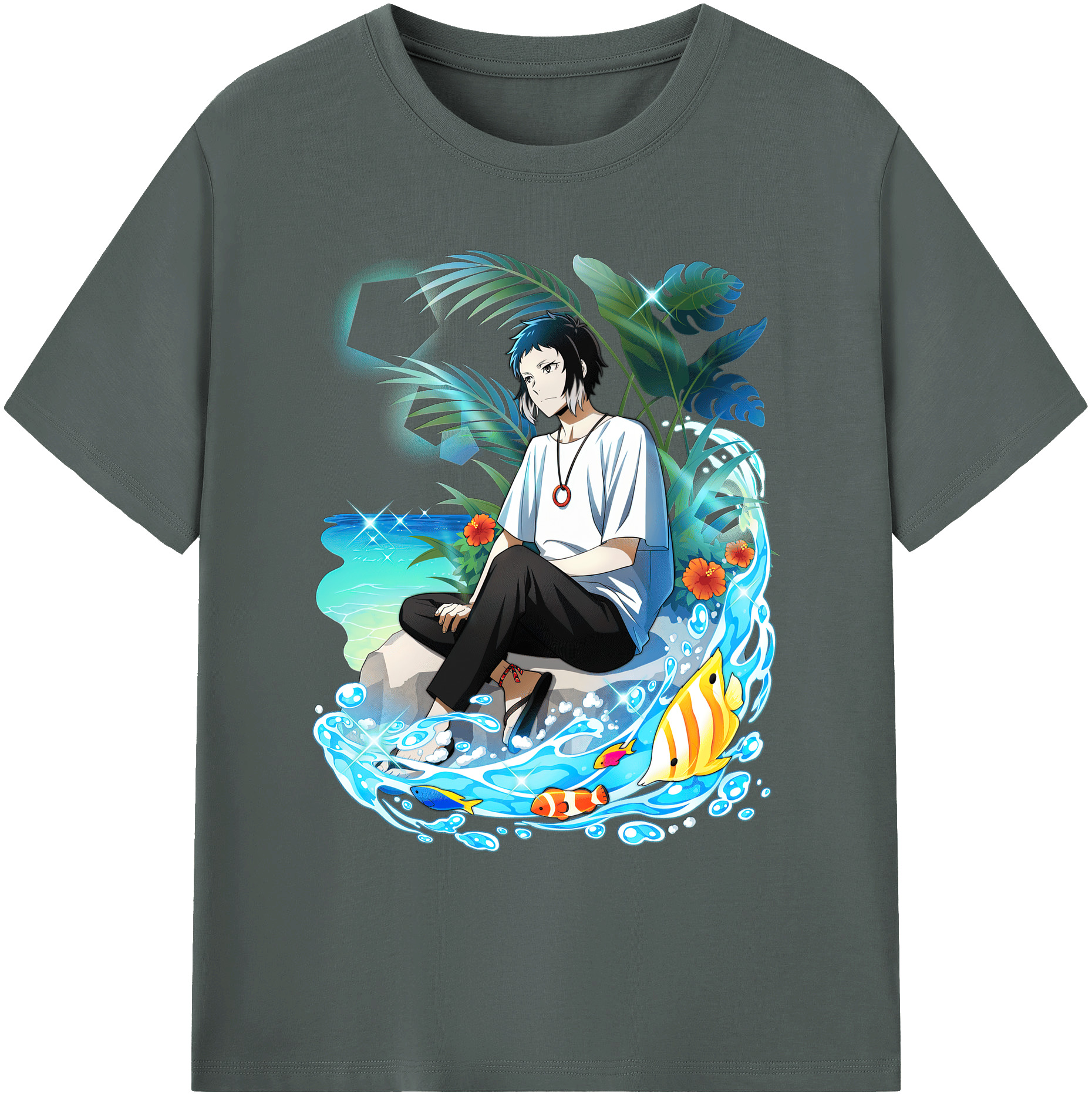 （画像用） 文豪ストレイドッグス Bungo Stray Dogs 綿100％ メンズ半袖Tシャツ｜肌触りやわらか＆通気性